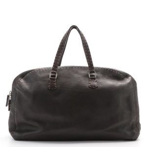 Fendi Selleria Pebbled Coco Mini Boston Travel Bag.